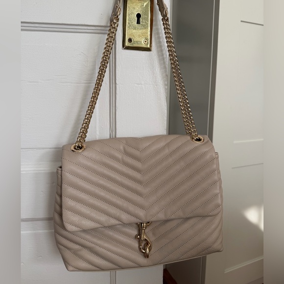 Rebecca Minkoff Cream Quilted Shoulder Bag - Picture 1 of 4